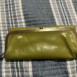 Olive Green Leather HOBO Wallet